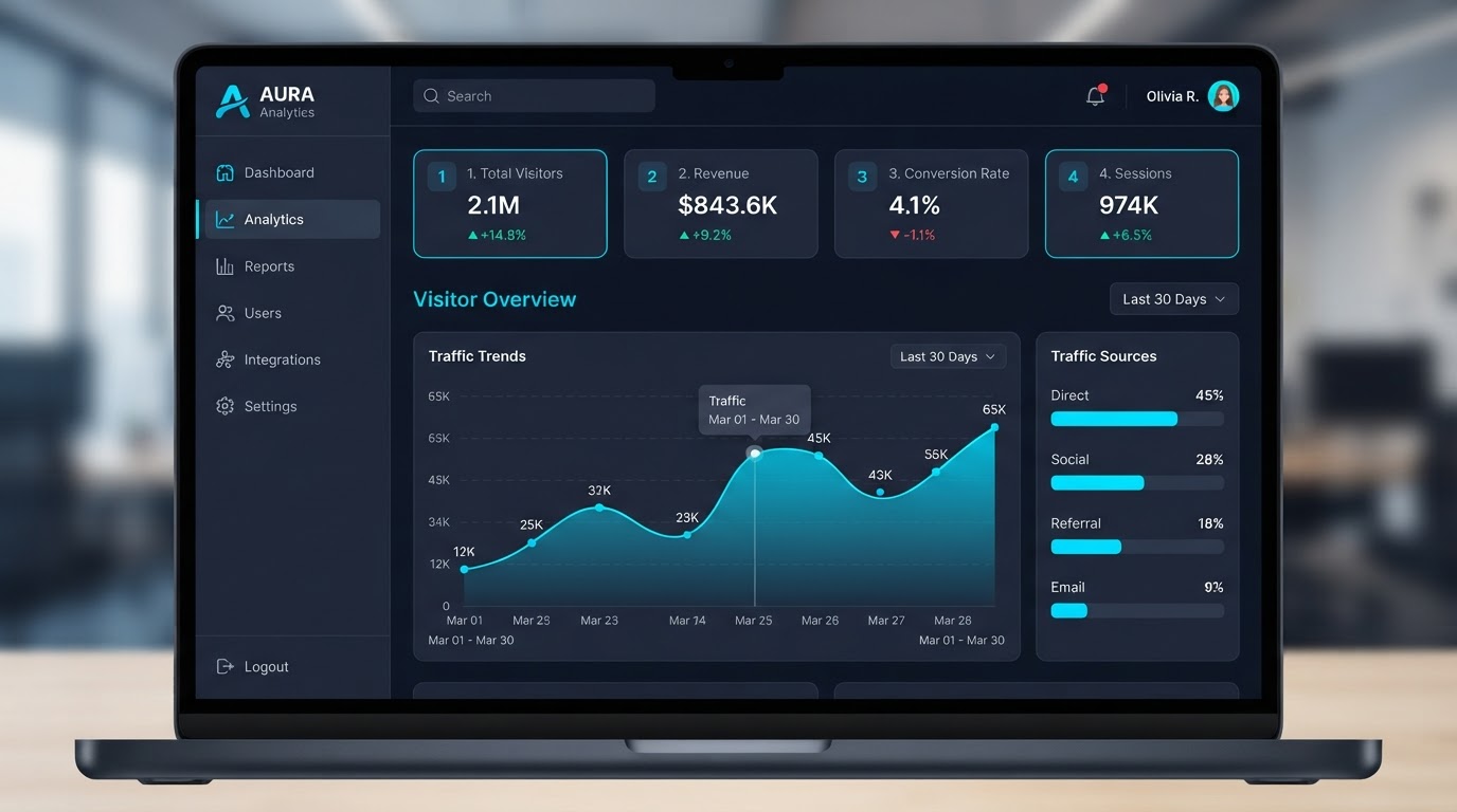 Web applications dashboard preview